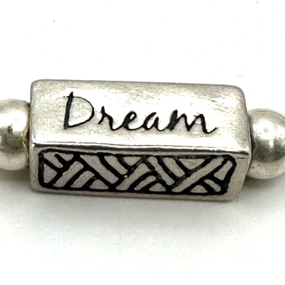 Silpada Retired B1913 Sterling Silver “Hope, Joy, Dream” Bead Bracelet